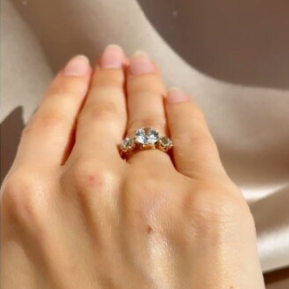 3CT‎ Trio Diamond Stimulate 14k Finish Ring. - Picture 4 of 9